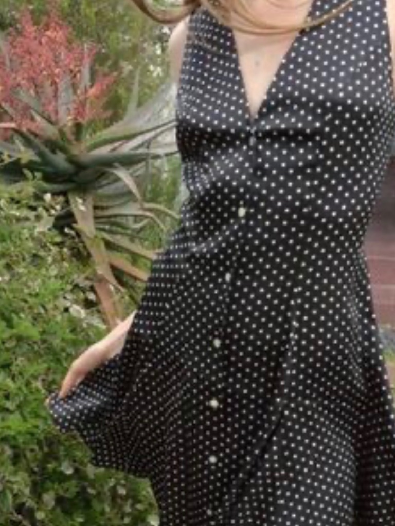 Doen Silk Polka Dot Dress